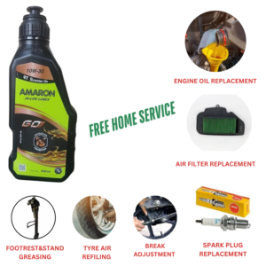 Bike Maintenance Kit-Amarone Engine Oil,Air Filter, Spark Plug&More.