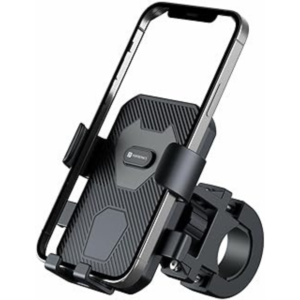 Portronics Mobike 4 Bike Phone Mount with 360° Rotational, Strong Hold for Bicycle, Motorcycle Compatible with 4.7 to 6.8 inch Devices(Black)
