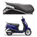 AutokraftZ Waterproof Durable Faux Leather Seat Cover for Suzuki Access 125 (Black) - Heat Resistant, Sweat Free Comfort.